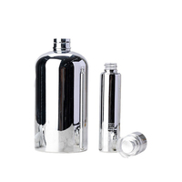 Luxe personnalisé 30ml-60ml PET clair cosmétique soin de la peau verre Lotion pompe bouteille aluminium métal pulvérisateur vide conception cylindre