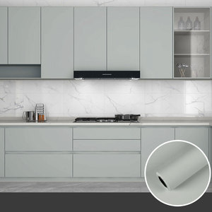 Papier peint auto-adhésif blanc en PVC <span class=keywords><strong>de</strong></span> couleur unie pour la rénovation <span class=keywords><strong>de</strong></span> meubles <span class=keywords><strong>de</strong></span> chambre à coucher autocollant mural en vinyle imperméable pour garde-robe - Product Image 3