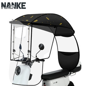 Thickened Transparent E-Scooter Canopy - Windproof Sun Protection Rain <strong>Shed</strong> Foldable Quick-Release <strong>for</strong> E-Bike <strong>Motorcycle</strong> - Product Image 1