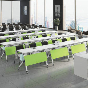 Foldable Mobile Modern PVC Conference Table Educational Institution Training Table Chair Set <strong>Long</strong> Strip Office <strong>Desk</strong> <strong>Desk</strong> - Product Image 2