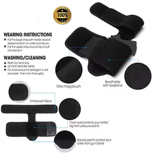 ซองหนังหุ้มข้อเท้าแบบยุทธวิธีสำหรับพกพาสามารถซ่อนได้ทำจากนีโอพรีน - Product Image 2