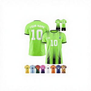 Maillot de football personnalisé de haute qualité, uniforme personnalisé, nom de l'équipe, numéro, logo, short d'été pour hommes adultes, 100% polyester, séchage rapide - Product Image 1