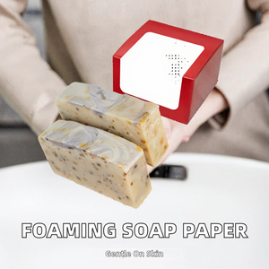 Custom Handmade Solid Paper <b>Soap</b> with Goat Milk for Sensitive Skin Disposable <b>Mini</b> <b>Soap</b> for Travel - Product Image 2