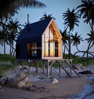 Cabine préfabriquée pour hôtel de villégiature Petite maison avec cuisine et salle de bain Petites maisons de luxe Casa Maison modulaire Mini maison d'extérieur