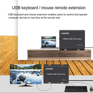 Extenseur KVM <span class=keywords><strong>HDMI</strong></span> sur IP Câble <span class=keywords><strong>RJ45</strong></span> Cat6 150M Extenseur KVM <span class=keywords><strong>HDMI</strong></span> USB <span class=keywords><strong>Ethernet</strong></span> via commutateur réseau pour PS4 Caméra PC vers moniteur TV - Product Image 2
