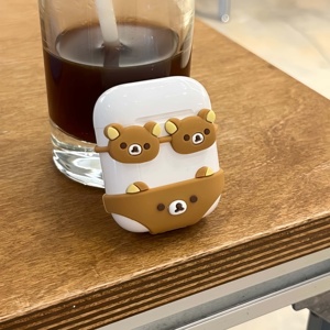 Étui en silicone 3D antichoc et anti-chute de haute qualité avec motif ours brun de dessin animé mignon pour Pro 3 et 2, personnalisable - Product Image 5