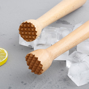 Trituradora de hielo de madera, herramienta de accesorios para <span class=keywords><strong>Bar</strong></span>, elegante <span class=keywords><strong>Mojito</strong></span> Muddler para cóctel, <span class=keywords><strong>Bar</strong></span> de cerdas, perfecto para triturar fruta - Product Image 2