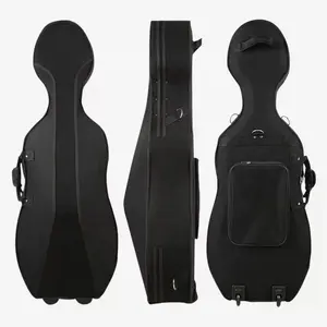 Capa de violoncelo com roda popular oxford leve, estojo de espuma oxford 4/4 em oferta