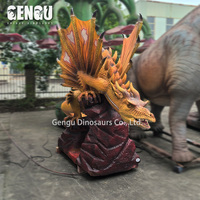 Modèle de Dragon 3D Animatronic d'intérieur Télécommande étanche en métal Dragon pour parc d'aventure ou de sport pour centres commerciaux