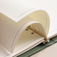 Hochwertiges Leder Tragbares Jubiläumsgeschenk A5 Hardcover Adressbuch Fadengeheftet Folienprägung Logo Ringbuch UV-Bedruckt