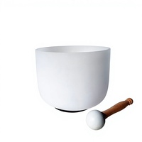 Factory Direct White Frosted Quartz Bowl Music Psalm Self-cultivation Meditation Buddha Sound 432HZ Percussion Instrument
