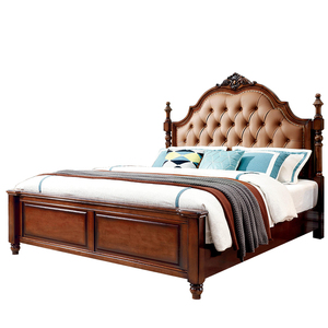 <span class=keywords><strong>Lit</strong></span> en cuir en <span class=keywords><strong>bois</strong></span> d'hôtel <span class=keywords><strong>de</strong></span> chambre à coucher <span class=keywords><strong>de</strong></span> style américain bon marché: <span class=keywords><strong>tête</strong></span> <span class=keywords><strong>de</strong></span> <span class=keywords><strong>lit</strong></span> en cuir <span class=keywords><strong>sculpté</strong></span> à boutons rivetés fabriqués à la main en chêne Wanult - Product Image 3