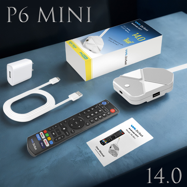 Buy We2USat P6 Mini TV Stick 4GB/64GB with Amlogic S905Y4 Android 14.0 BT 5.0 Wifi 6 6K Decoding Better than Vseebox SuperBox
