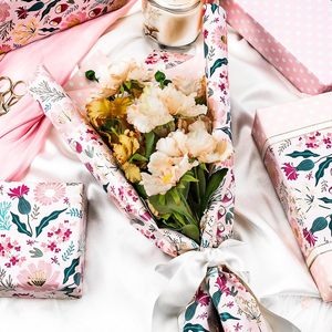 Mothers Day and Valentines Day aluminum gift wrapping <b>paper</b> with colorful floral <b>patterns</b> Double sided printing Customizable - Product Image 2