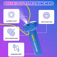 Offre Spéciale : Lanceur de Corde Lumineux Électrique avec Hélice, Jouet Lanceur de Boucles de Corde qui Brille dans le Noir
