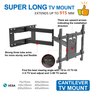 Charmount 180 Degree Swivel LED <strong>TV</strong> Mount Max VESA 400*400mm Sliding <strong>TV</strong> <strong>Bracket</strong> with <strong>Long</strong> <strong>Arm</strong> <strong>TV</strong> Wall Mount - Product Image 5