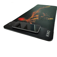 Tapis de souris RGB LED souple grand format avec chargement sans fil, éclairage réglable et fonction mémoire pour le gaming