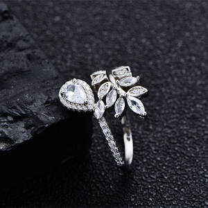 Bán Buôn Phụ Kiện Phụ Nữ Đồ Trang Sức Mỹ Nhẫn Sterling Bạc 925 Hoa Cảm Giác Tiên Tiến Zircon Nhẫn Cho Phụ Nữ - Product Image 4