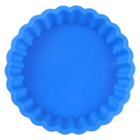 Moule à gâteau jetable en silicone bleu, plaque de cuisson en forme de chrysanthème, plaque à tarte, plaque à pain et à pizza, plaque fixe de 4 pouces, facile à utiliser