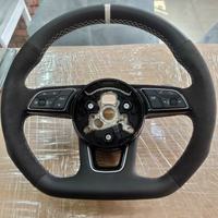 Volant de voiture personnalisé en suède à fond plat avec bouton Start/Stop pour Audi S5 B8.5 A6 C7 A6 A4 B8 A1 2018SQ5 Q4 B7 2015S3 A3 8V