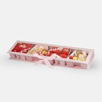 Boîte cadeau de luxe rose pour la fête des mères, vide, fleurs, MAMA, Merci maman, gaufrage, lamination brillante, fabriquée avec des matériaux recyclés, boîtes rigides