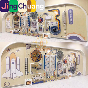 Attrezzature da gioco per parco giochi Naughty Castle, grandi e piccole, per bambini: Muro di palline, Muro di puzzle Lebao, Gioco con tubi e ingranaggi - Product Image 2