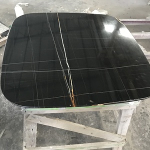 Nuovo design <span class=keywords><strong>nero</strong></span> piano in <span class=keywords><strong>marmo</strong></span> con base in metallo oro <span class=keywords><strong>tavolo</strong></span> da pranzo - Product Image 4