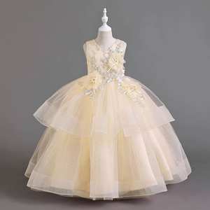 Abito Estivo Rosa Lungo <span class=keywords><strong>da</strong></span> Damigella <span class=keywords><strong>per</strong></span> <span class=keywords><strong>Bambina</strong></span>, Costume <span class=keywords><strong>da</strong></span> Principessa <span class=keywords><strong>per</strong></span> Cerimonie e Feste di Matrimonio - Product Image 6