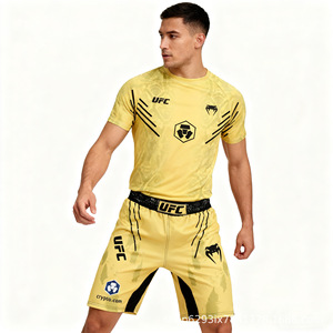 Ensemble de boxe <span class=keywords><strong>UFC</strong></span> Venom Free <span class=keywords><strong>Combat</strong></span> Hommes Femmes Sports MMA 100% coton Haute élasticité Séchage rapide Vêtements d'entraînement Chine - Product Image 1