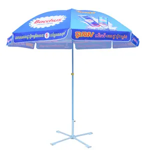 Publicité publicitaire coupe-vent imperméable au soleil parapluie de plage de grande taille