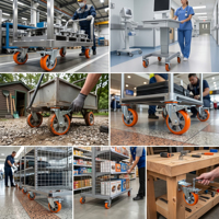 Roues à roulettes industrielles robustes en polyuréthane avec noyau en aluminium, vente en gros, directement de l'usine