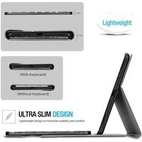 Casing Keyboard X517 untuk Samsung Galaxy Tab A7 Lite 8.7 2021 Tablet Keyboard Nirkabel Lepas Pasang Desain 3-in-1 Tempat Pensil Hadiah