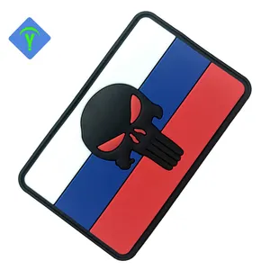 Factory Custom World Flag Badge Silicone 3D Rubber Patches Badges For Uniform