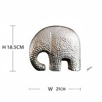 Lot de Figurines d'Éléphants Modernes en Céramique Dorée et Argentée, Porte-Bonheur pour la Décoration Intérieure