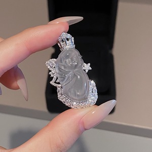 Collar con Colgante de Luna de Diamante y Planeta de Ensueño en Plata de Ley S925 con Cadena de Cierre de Piedra Lunar, Diseño de Nicho, Sensación de Alta Gama para Mujer - Product Image 2