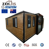Isolation thermique, installation simple, maisons conteneurs pliables à 2 étages avec système d'énergie solaire
