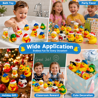 Canards en caoutchouc assortis, mini-canards en vinyle, pack de styles variés, jouet pour enfants, cadeau de Noël, fête, bain, nouveauté, fournisseur en gros