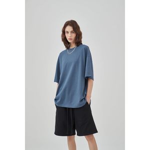 Camiseta Oversize para Hombre FOXA, 100% Algodón, Corte Holgado, Cuello Redondo, Manga Corta, Transpirable, Ropa Deportiva, para Gimnasio y Entrenamiento - Product Image 5