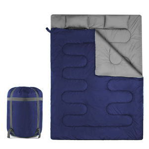 Cotone esterno doppio <span class=keywords><strong>sacco</strong></span> a <span class=keywords><strong>pelo</strong></span> per campeggio Backpacking escursionismo freddo tessuto di Nylon - Product Image 2