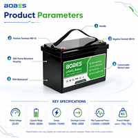 Batterie au lithium LiFePO4 12V 24V à décharge profonde rechargeable, remplacement pour batteries au plomb-acide pour voiturettes de golf, applications marines, camping-cars, systèmes solaires, OEM ODM