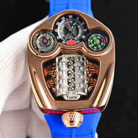 Luxuriöse JACOBCO 41mm Automatik-Chronograph Herrenuhr, Saphirglas Kautschukarmband 316L Edelstahl Großhandel