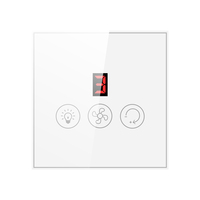 Interrupteur tactile pour ventilateur et lumière Hooanke EU, compatible avec l'application Tuya, télécommande WiFi Zigbee