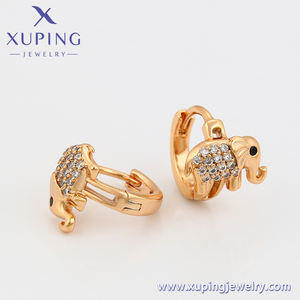 A00859624 مجوهرات xuping الحيوان شكل جمع لطيف و متعة الفيل الزركون 18k الذهب مطلي أقراط - Product Image 3