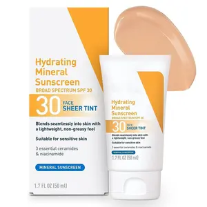 Beauty Products Sunscreen SPF 30 UV Protection Tinted Face Care Moisturizing Skincare Mineral Sunscreen Cream