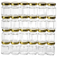 Vente en gros de pots de conservation alimentaire en verre transparent recyclable de 4 oz avec couvercle en bambou naturel