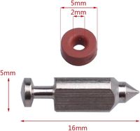 Kit de siège d'aiguille de soupape à flotteur de carburateur 398188 remplacer pour moteur de tondeuse à gazon Brriggs Stratton 281144 398183 490937 498261