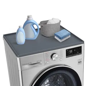 OKOLAY Tapis de protection en silicone lavable pour machine à laver laveuse et sécheuse Tapis de protection supérieur