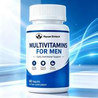 Comprimés multivitaminés quotidiens à libération rapide pour hommes de plus de 40 ans, à base d'aliments entiers naturels