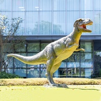 Escultura de Dinosaurio Prehistórico de Fibra de Vidrio Realista a Tamaño Real, Pintada a Medida, Resistente al Agua, para Museo de Ciencias o Turismo