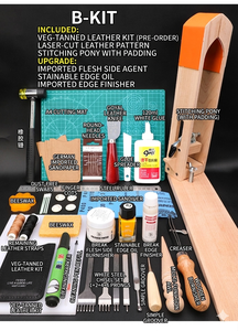 Outils de travail du cuir en alliage, ensemble d'articles en cuir faits à la main, de haute qualité, garantissant des expériences de création fluides avec <span class=keywords><strong>sac</strong></span> de rangement - Product Image 5